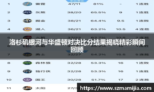 洛杉矶银河与华盛顿对决比分结果揭晓精彩瞬间回顾